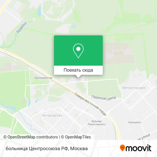 Карта больница Центросоюза РФ