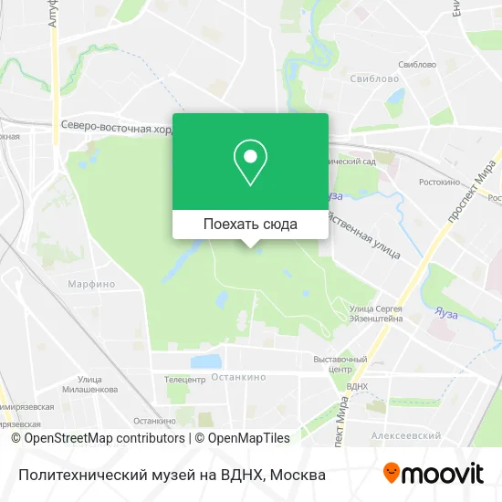 Карта Политехнический музей на ВДНХ