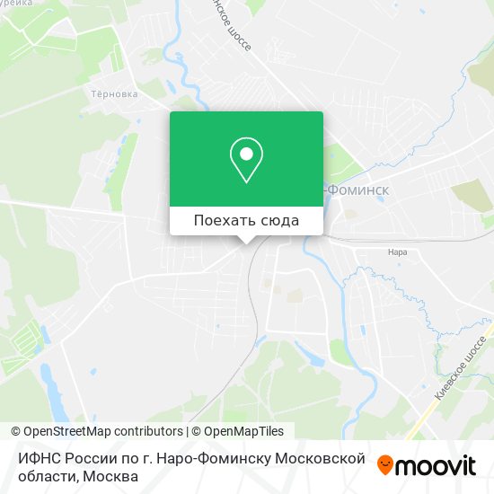 Карта ИФНС России по г. Наро-Фоминску Московской области