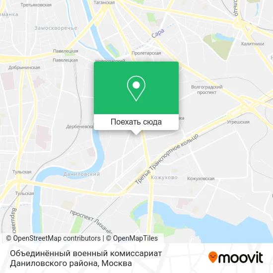Карта Объединённый военный комиссариат Даниловского района