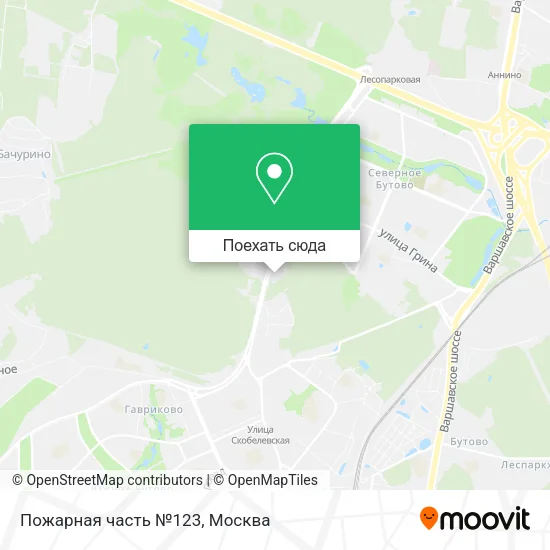 Карта Пожарная часть №123
