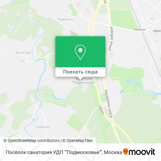 Карта Посёлок санатория УДП ""Подмосковье""