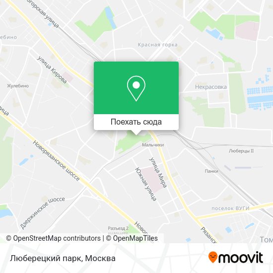 Карта Люберецкий парк
