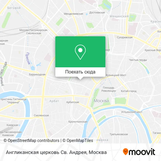 Карта Англиканская церковь Св. Андрея
