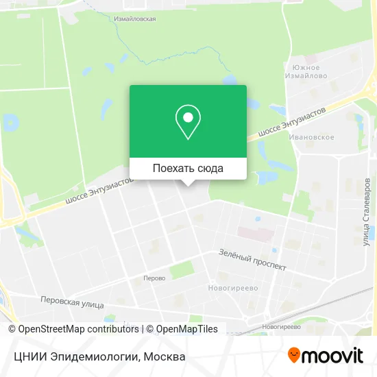 Карта ЦНИИ Эпидемиологии