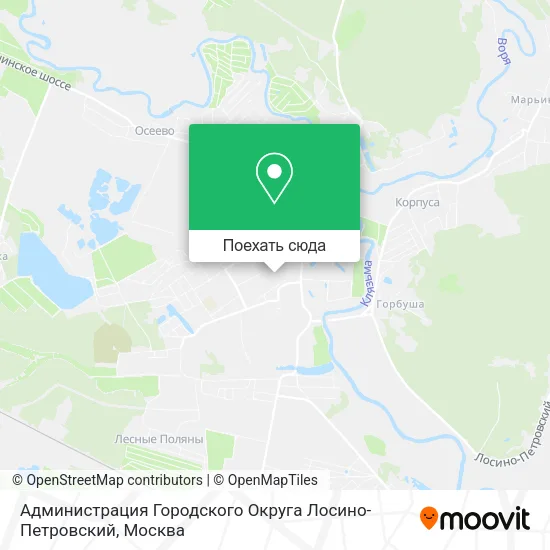 Карта Администрация Городского Округа Лосино-Петровский