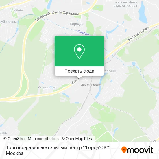 Карта Торгово-развлекательный центр ""Город'ОК""