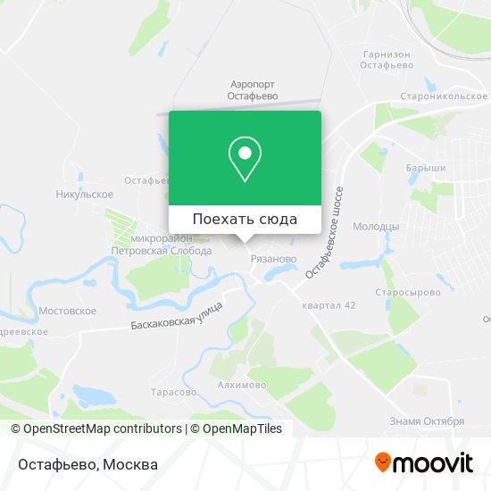 Карта Остафьево