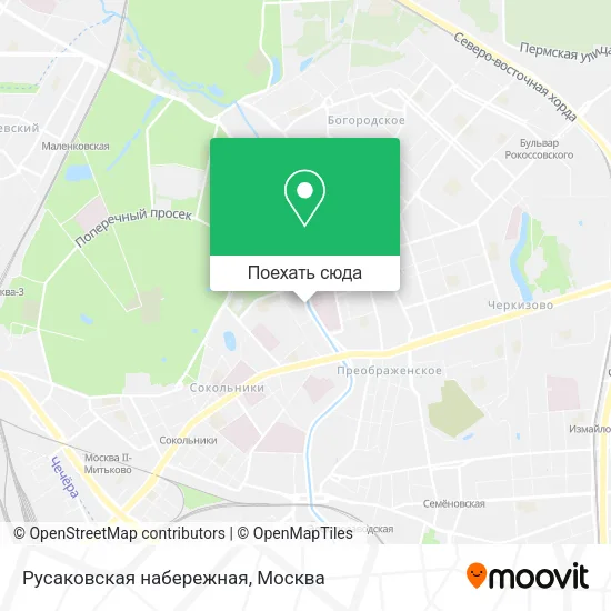 Карта Русаковская набережная
