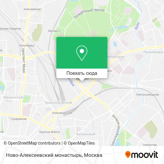 Карта Ново-Алексеевский монастырь