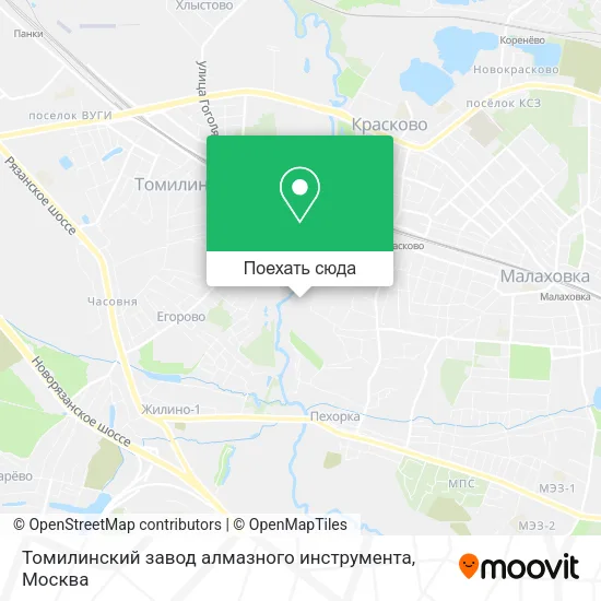 Карта Томилинский завод алмазного инструмента