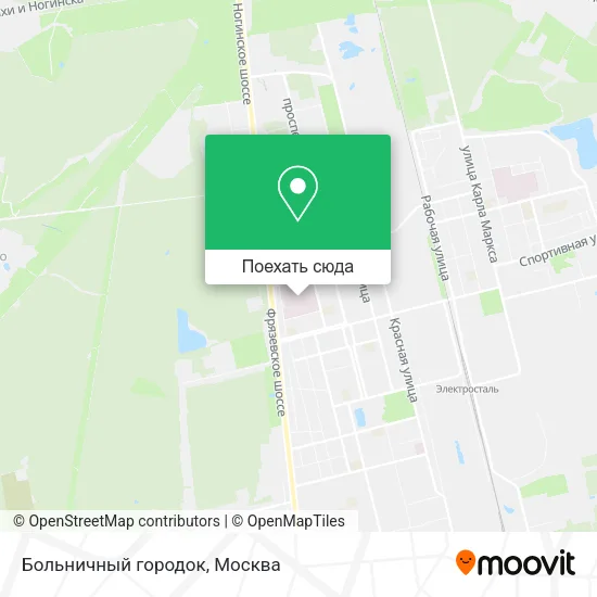 Карта Больничный городок