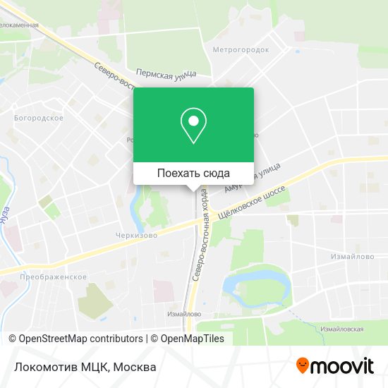 Карта Локомотив МЦК