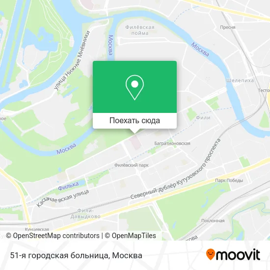 Карта 51-я городская больница