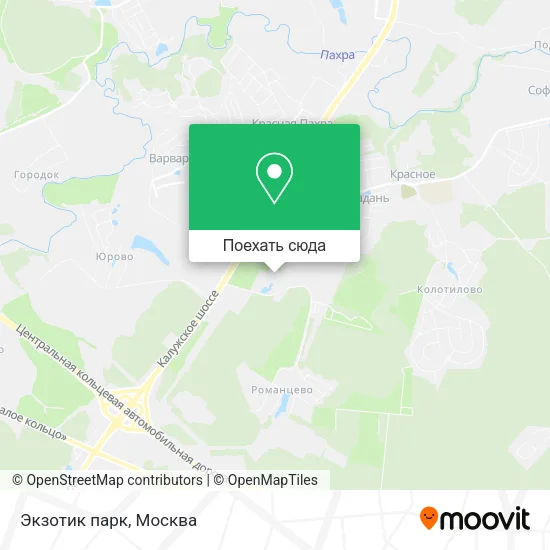 Карта Экзотик парк