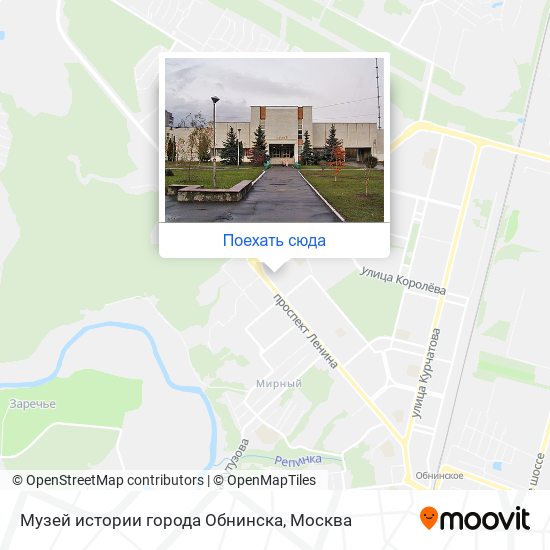 Карта Музей истории города Обнинска