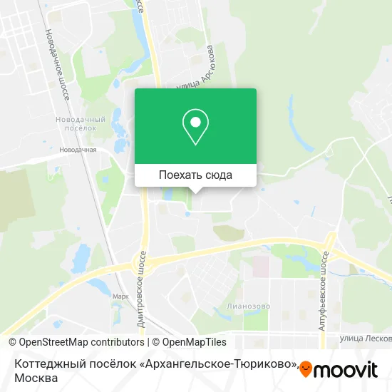 Карта Коттеджный посёлок «Архангельское-Тюриково»