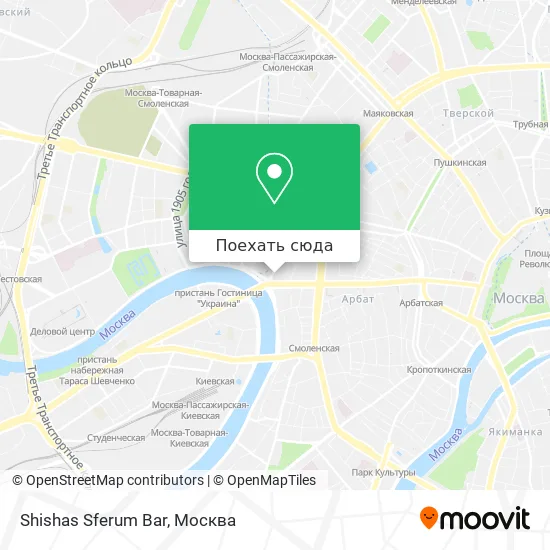 Карта Shishas Sferum Bar