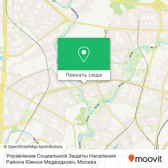 Карта Управление Социальной Защиты Населения Района Южное Медведково