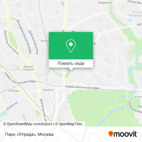 Карта Парк «Отрада»