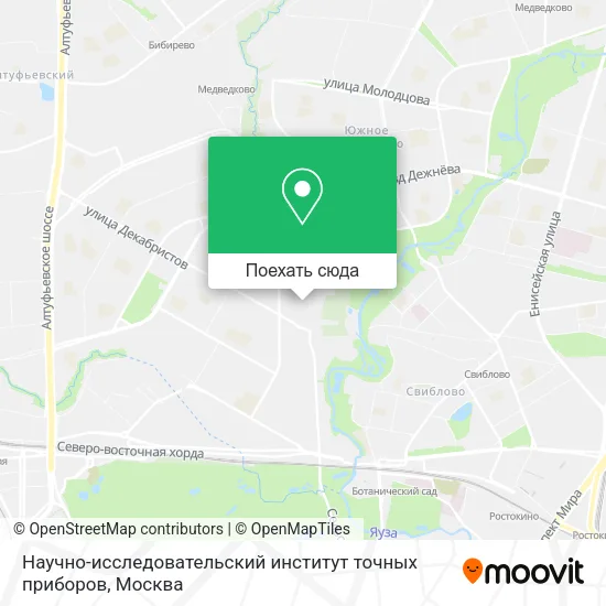 Карта Научно-исследовательский институт точных приборов