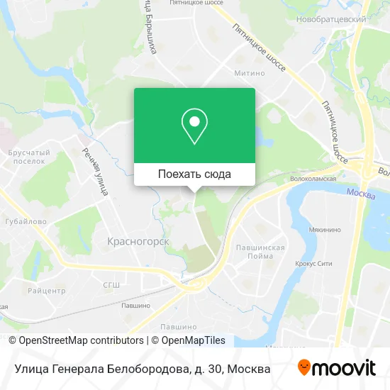 Карта Улица Генерала Белобородова, д. 30