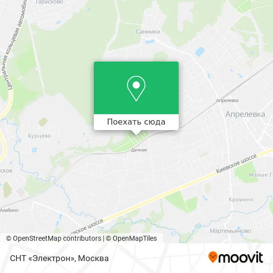 Карта СНТ «Электрон»