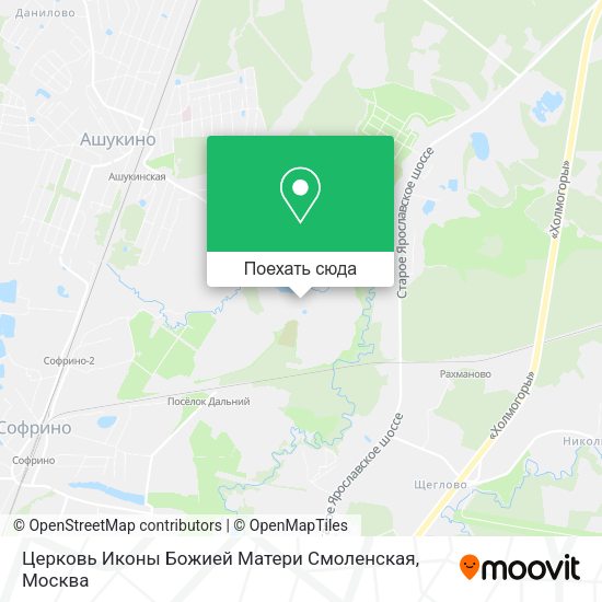 Карта Церковь Иконы Божией Матери Смоленская