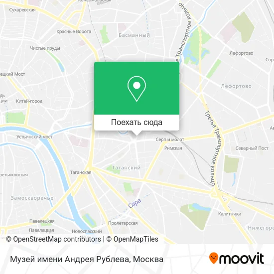 Карта Музей имени Андрея Рублева
