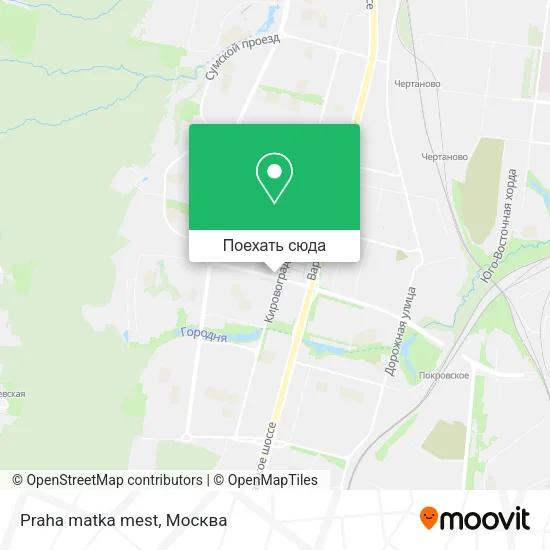 Карта Praha matka mest