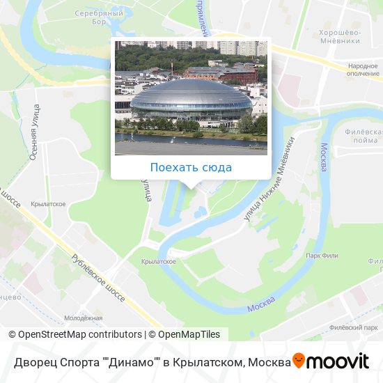 Карта Дворец Спорта ""Динамо"" в Крылатском