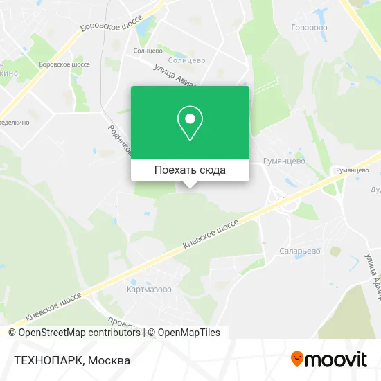 Карта ТЕХНОПАРК