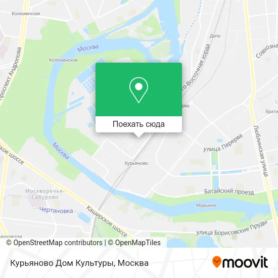 Карта Курьяново Дом Культуры