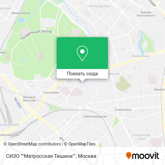 Карта СИЗО ""Матросская Тишина""