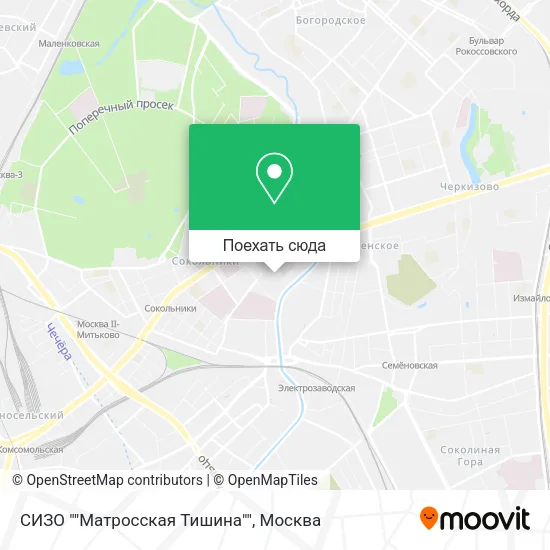 Карта СИЗО ""Матросская Тишина""