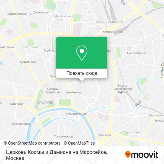 Карта Церковь Космы и Дамиана на Маросейке