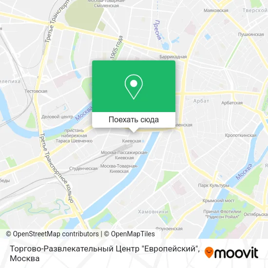 Карта Торгово-Развлекательный Центр "Европейский"