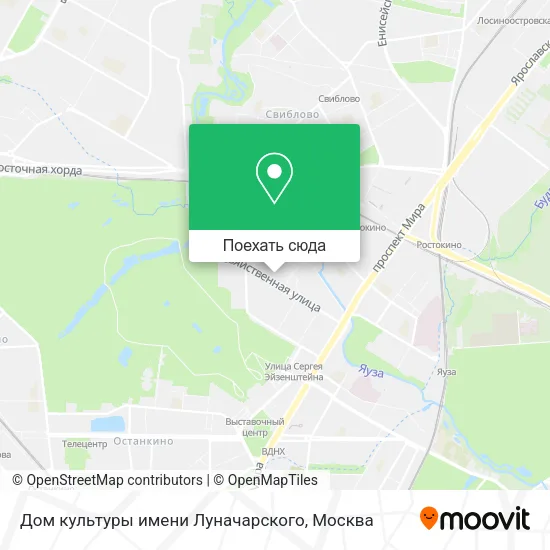 Карта Дом культуры имени Луначарского