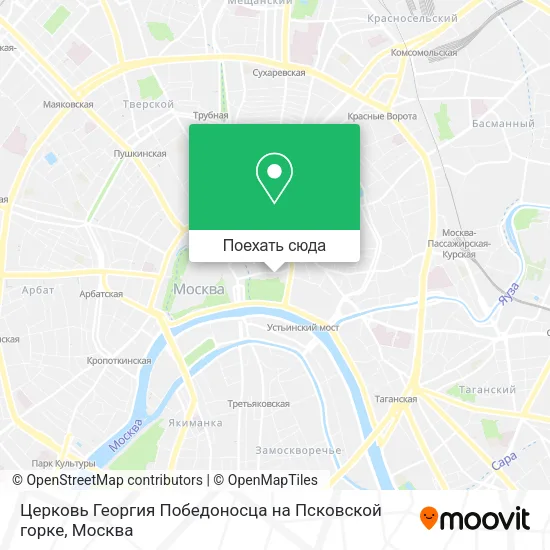 Карта Церковь Георгия Победоносца на Псковской горке