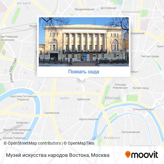 Карта Музей искусства народов Востока