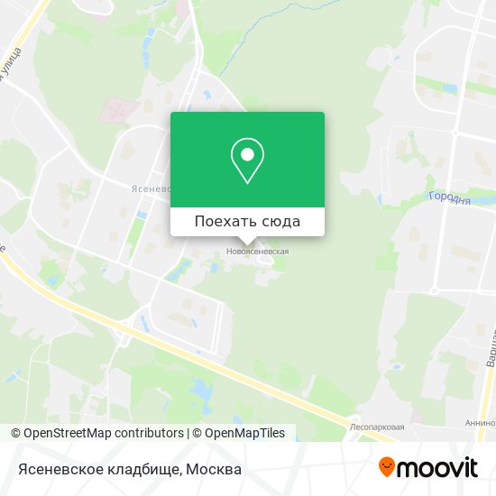 Карта Ясеневское кладбище