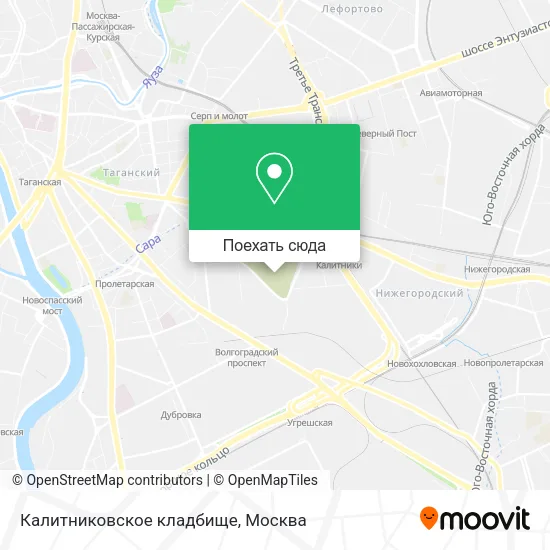 Карта Калитниковское кладбище
