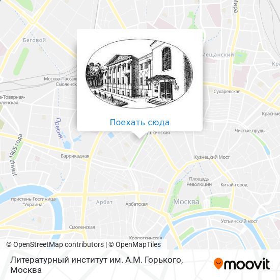 Карта Литературный институт им. А.М. Горького