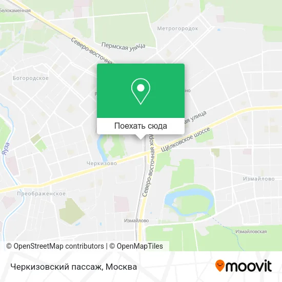 Карта Черкизовский пассаж