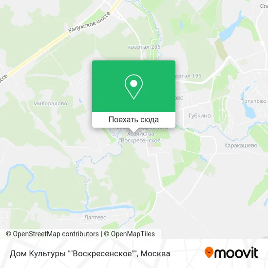 Карта Дом Культуры ""Воскресенское""