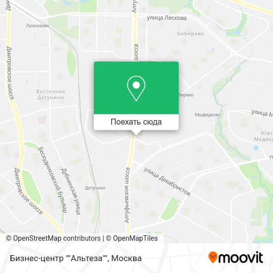 Карта Бизнес-центр ""Альтеза""
