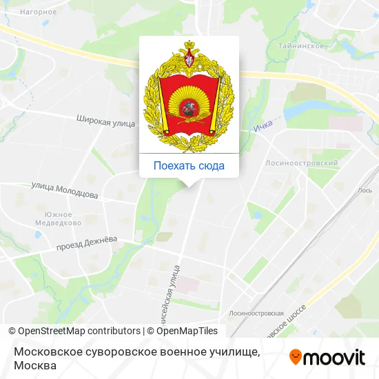 Карта Московское суворовское военное училище