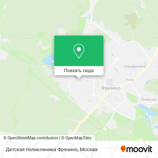Карта Детская поликлиника Фрязино