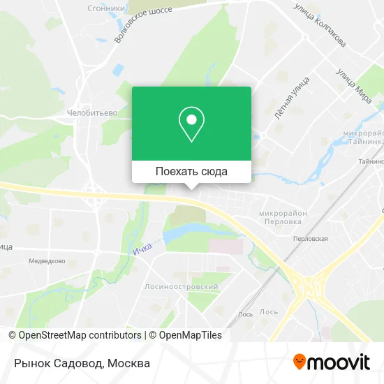 Карта Рынок Садовод
