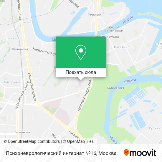 Карта Психоневрологический интернат №16